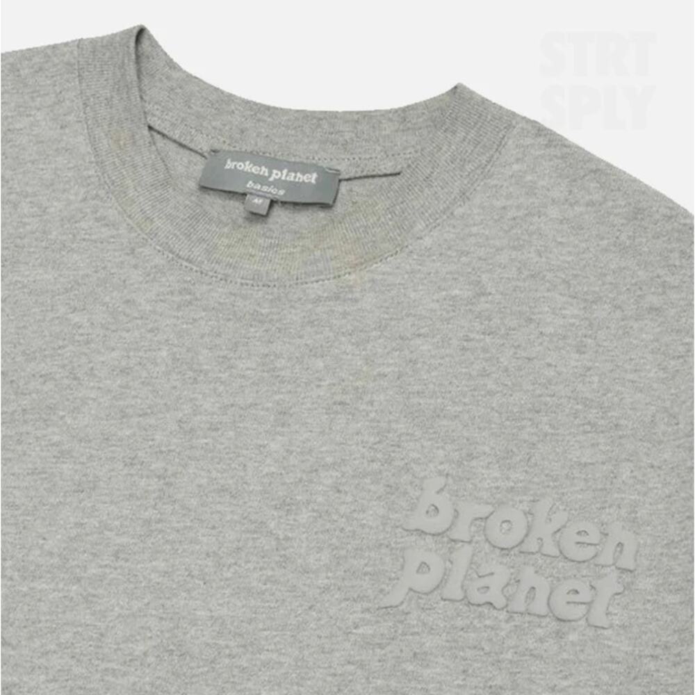 Broken Planet Basics T-Shirt Heather Grey Size Medium 100% Organic Cotton SS24
